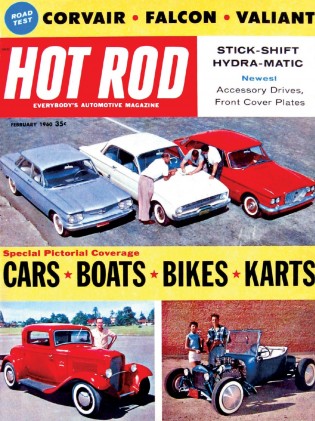 HOT ROD 1960 FEB - CITY of SALT LAKE, Tx vs Cal DRAGS
